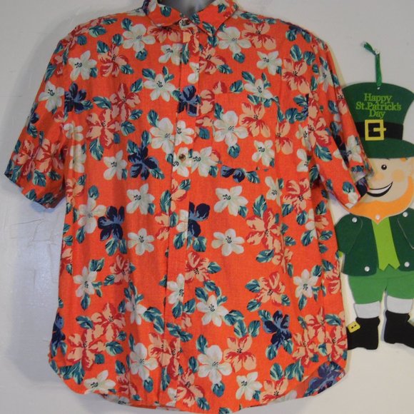 Old Navy Other - Orange Hawaiian shirt size xxl